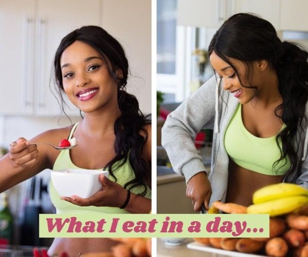video, thumbnail, food, What I Eat In A Day Post Facebook Post Template