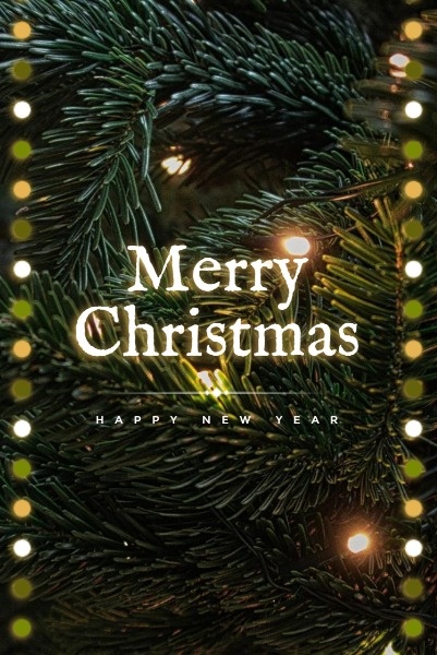 Happy Merry Christmas Tree Pinterest Post