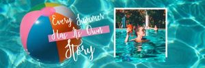 season, swimming pool, vlog, Summer Pool Party Twitter Cover Template