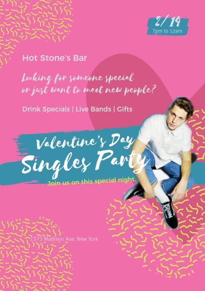 Valentine's Day Singles Party Poster
