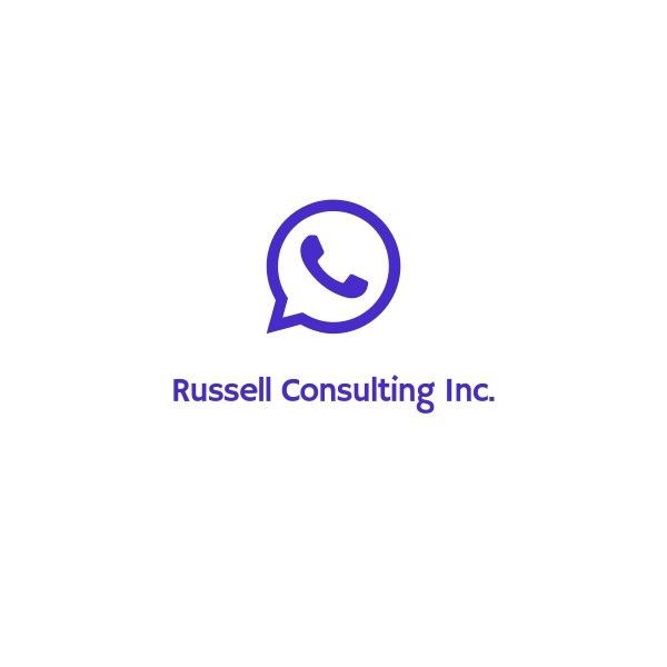 紫色和简单的咨询标志设计 Logo