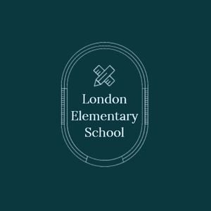 study, learning, learn, Simple London Elementary School Logo Template