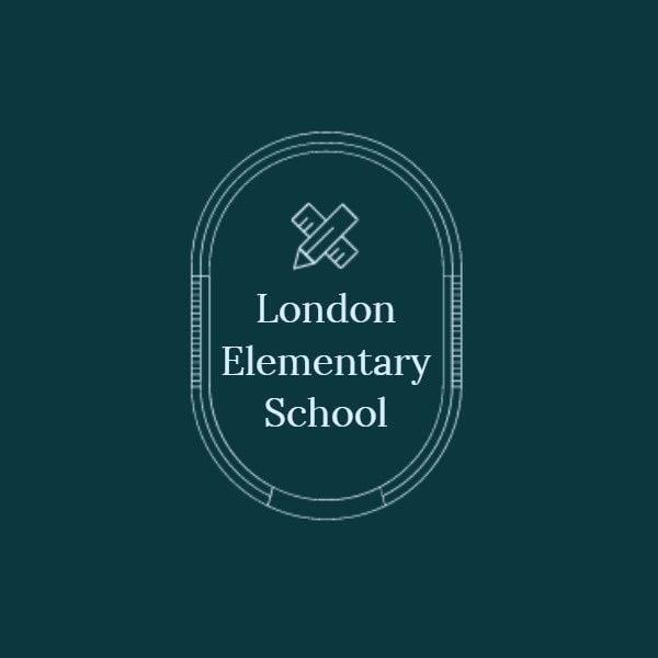 study, childcare, education, Simple London Elementary School Logo Template
