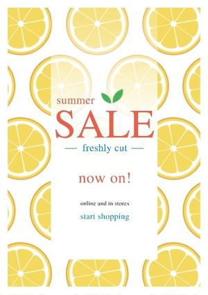 business, marketing, promotion, Summer Sales Lemon Flyer Template