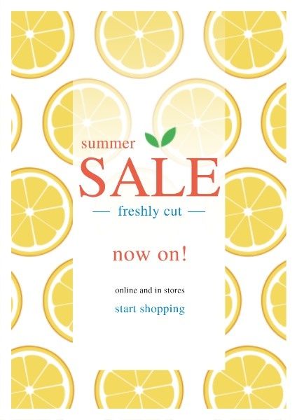 夏季销售柠檬 宣传单