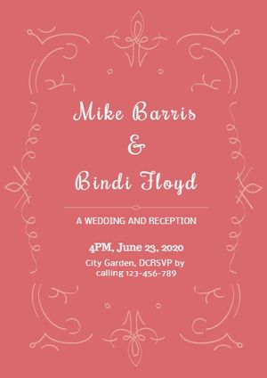 parties, event, events, Pink Wedding Party Invitation Template