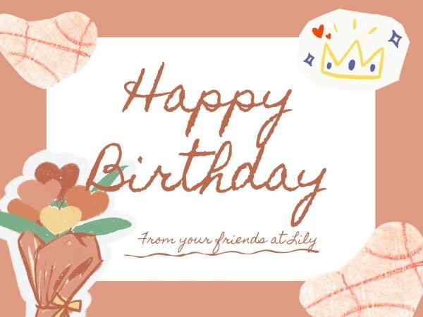 date, life, time, Cute Cartoon Birthday Card Template