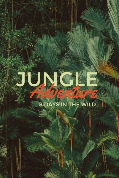 forest, wild, camp, Jungle Adventure Pinterest Post Template