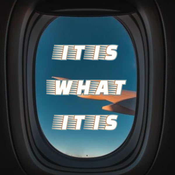 Black Airplane Window Quote Instagram Post
