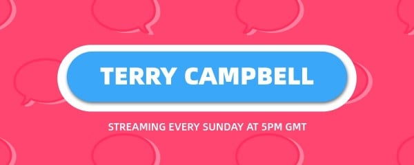 Red And Blue Terry Campbell Streaming  Twitch Banner