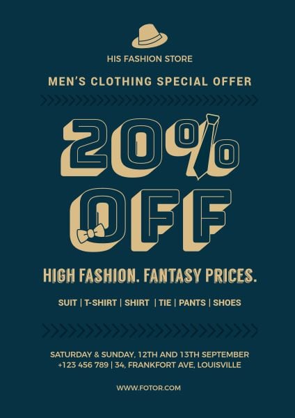 Men's Fashion Sale Poster