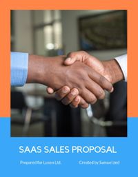 ブルーとオレンジのSaaSセールスマーケティング提案 提案書