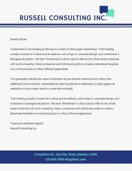 Russell Consulting Letterhead