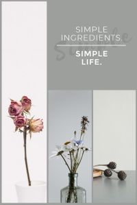 simplicity, minimalism, flower, Simple Lifestyle Pinterest Post Template