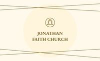 religion, parish, chapel, Beige Minimal Church Business Card Template