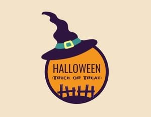 Halloween Witch Hat Label
