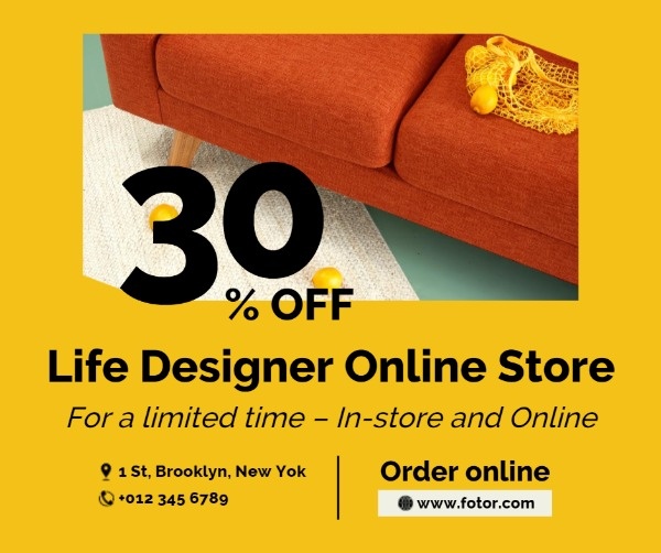 Furniture Online Sale Ads Facebook Post
