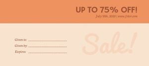 limited sales, promotion, discount, Makeup Sales Gift Certificate Template
