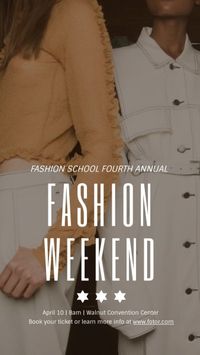 Fashion Weekend Show Event Instagram Story