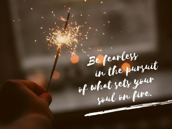 Inspiring Quote With  Firework Card