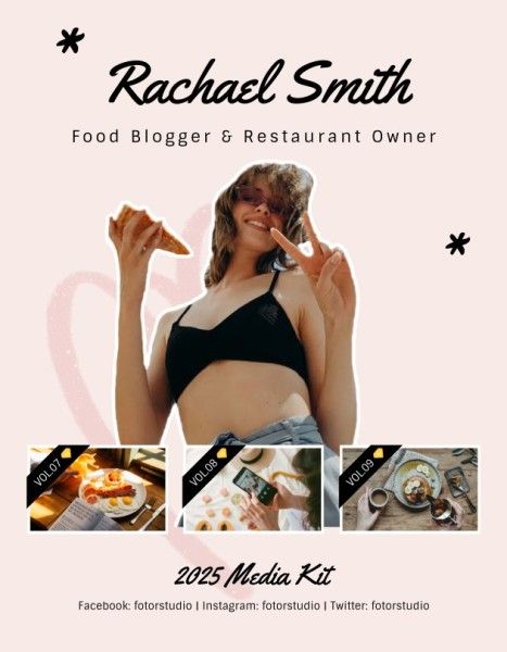 restaurant, life, dish, Pink Art Of Food Media Kit Template