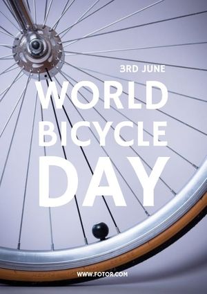 bike, sport, sports, Simple World Bicycle Day Poster Template