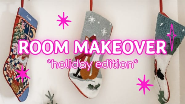 Cute Christmas Room Makeover Youtube Thumbnail