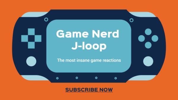 ad, advertisement, campaigne, Game Nerd Youtube Channel Art Template