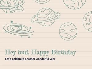 Planet Birthday Card Card