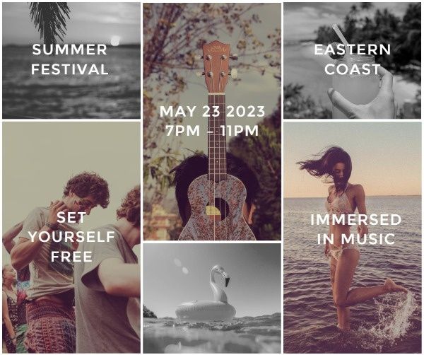 music festival, musical, party, Summer Festival Is Coming  Facebook Post Template