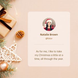 xmas, christmas wish, clean, Beige Christmas Quote Instagram Post (Square) Template