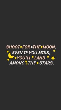 Moon And Star Quote Mobile Wallpaper