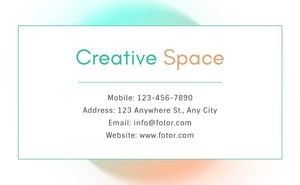 Gradient Modern Creative Space Design Studio Business Card