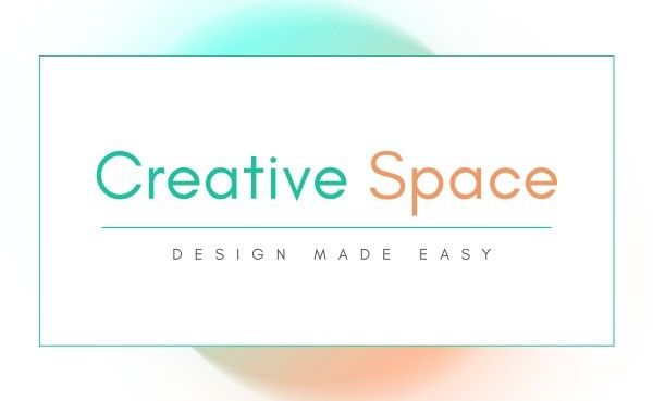 グラデーションモダンクリエイティブスペースデザインスタジオ 名刺・ショップカード