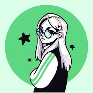 Green Animated Cool Girl Discord Profile Picture Avatar Template and Ideas  for Design | Fotor