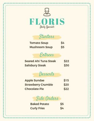 メニュー表テンプレート メニュー表をおしゃれに作成 Fotor