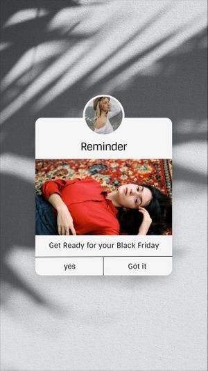e-commerce, online shopping, promotion, Grey Black Friday Reminder Instagram Story Template