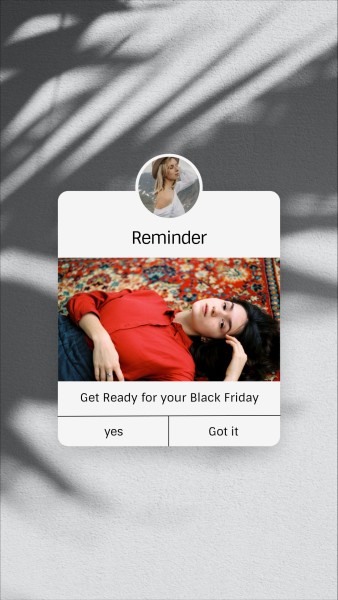 Grey Black Friday Reminder Instagram Story