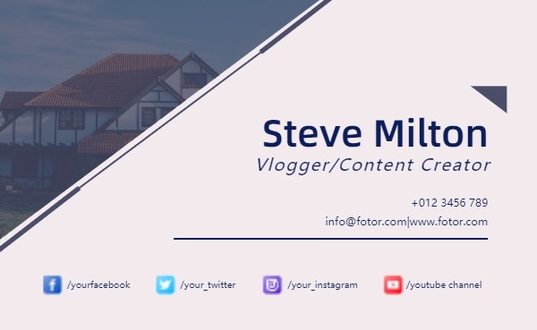 YouTuber Business Card Business Card