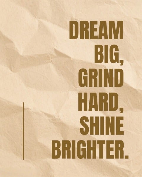 Beige Simple Positive Quote