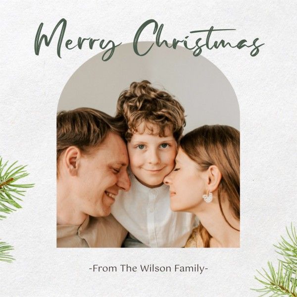 xmas, christmas wish, minimalist, Love Christmas Family Instagram Post Template