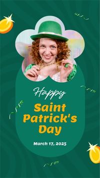 st patricks, celebration, festival, Green Happy Saint Patrick's Day Photo Collage  Instagram Story Template