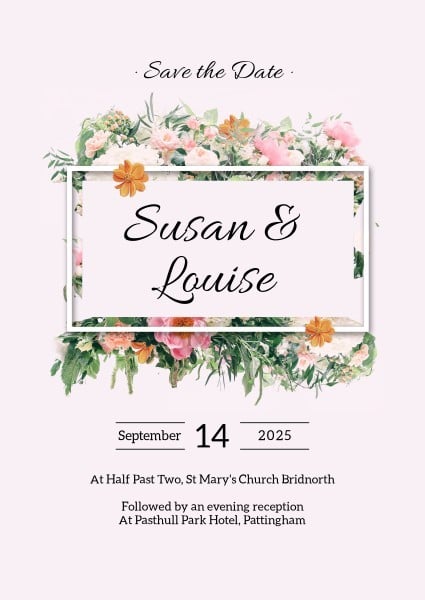 Pink Floral Wedding Reception