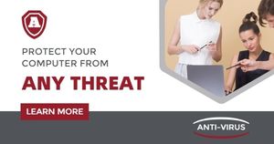 threat, protect, anti virus, Red And White Anti-virus Banner Ads Facebook Ad Medium Template