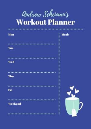 to do list, fitness, schedule, Workout Planner Template
