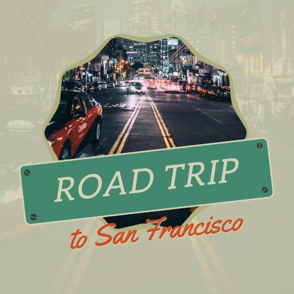 travel, journey, landscape, Road Trip Instagram Post Template
