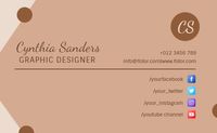 Orange Graphic Designer Business Card