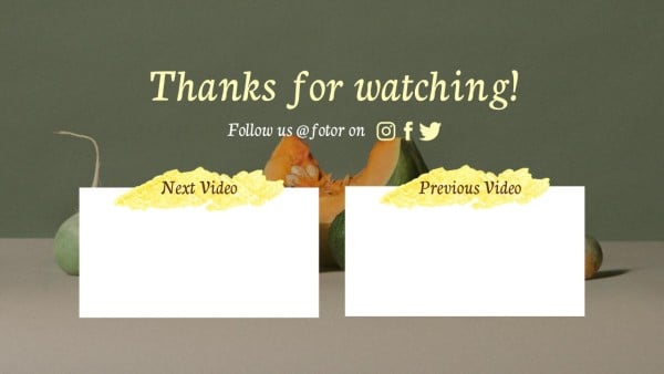 Green Healthy And Sweet Fruits Youtube End Screen