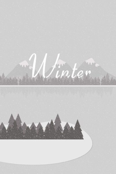 season, four seasons, winter time, Winter Landscape Pinterest Post Template