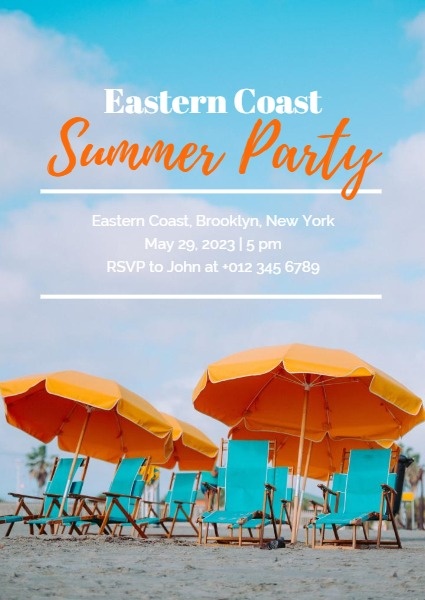 Summer Sea Party Invitation